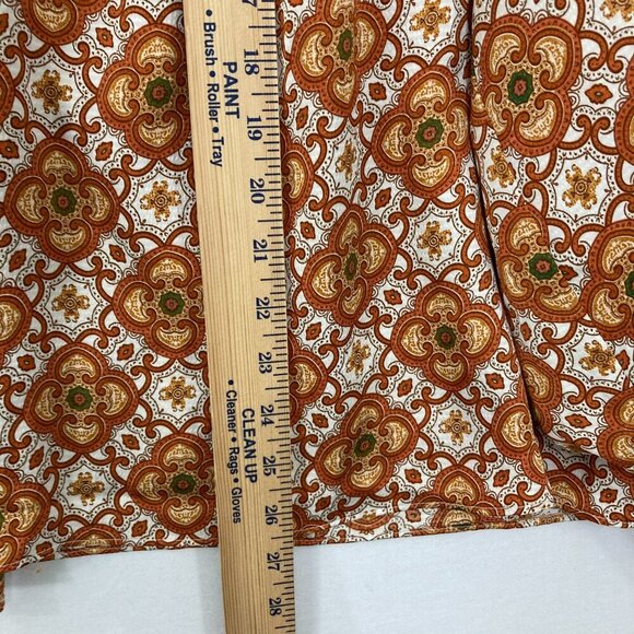 Ryegrass size 1X Floral Abstract Geometric Boho Long Sleeve Popover Blouse - Picture 5 of 11